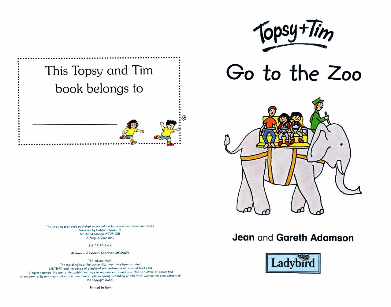 Ladybird - Topsy Tim Books - Go To The Zoo (01),绘本,绘本故事,绘本阅读,故事书,童书,图画书,课外阅读
